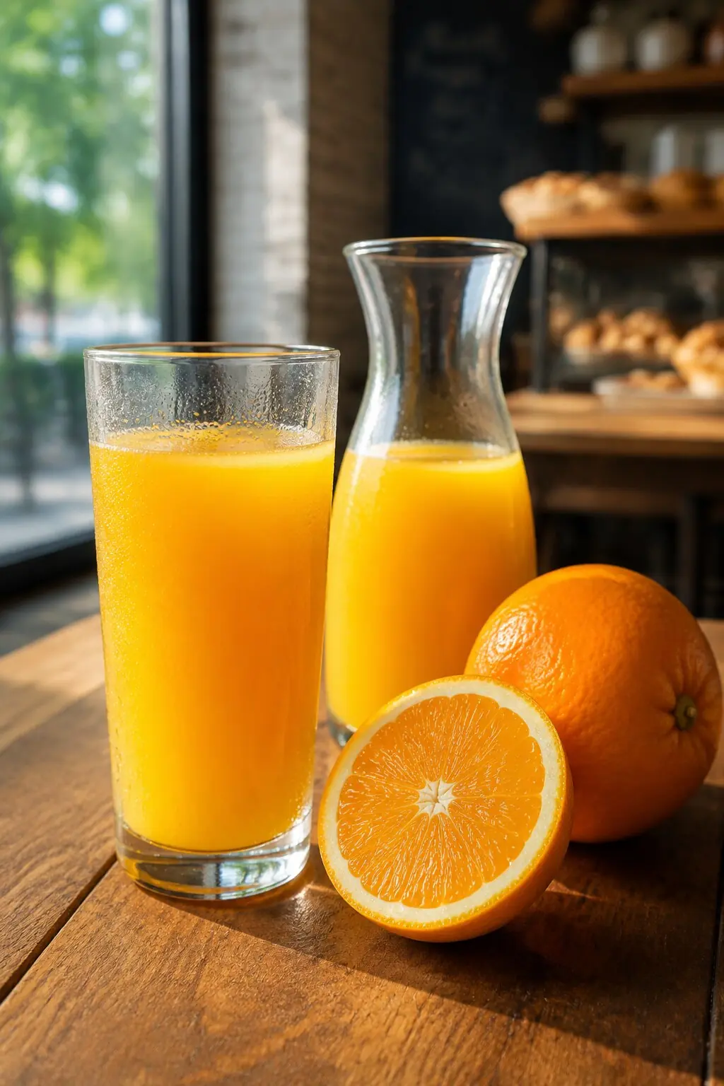 Suco de laranja natural da conveniência do Posto Trevo
